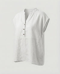 Pearl Relaxed Linen Tunic in White