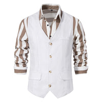 Pelle Elegant Linen Vest with Pockets
