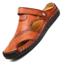 Pelle Orthopaedic Sandals in Dark Brown