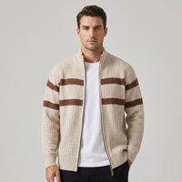 Pemberton Cable Knit Cardigan in Beige