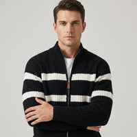 Pemberton Cable Knit Cardigan in Charcoal
