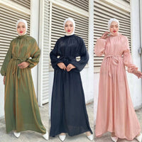 Penelope Elegant Dress with Long Sleeve and Belted