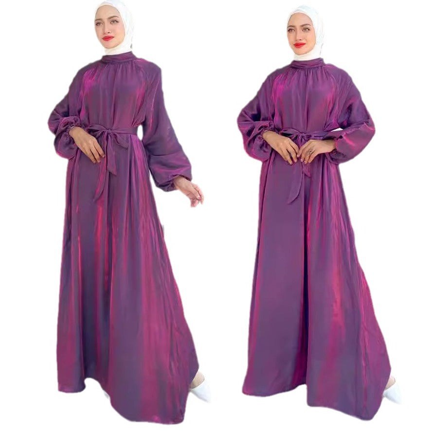 Penelope Elegant Dress with Long Sleeve and Belted