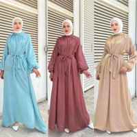 Penelope Elegant Dress with Long Sleeve and Belted