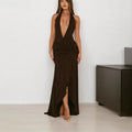 Penelope Elegant Wrap Dress with V-Neck