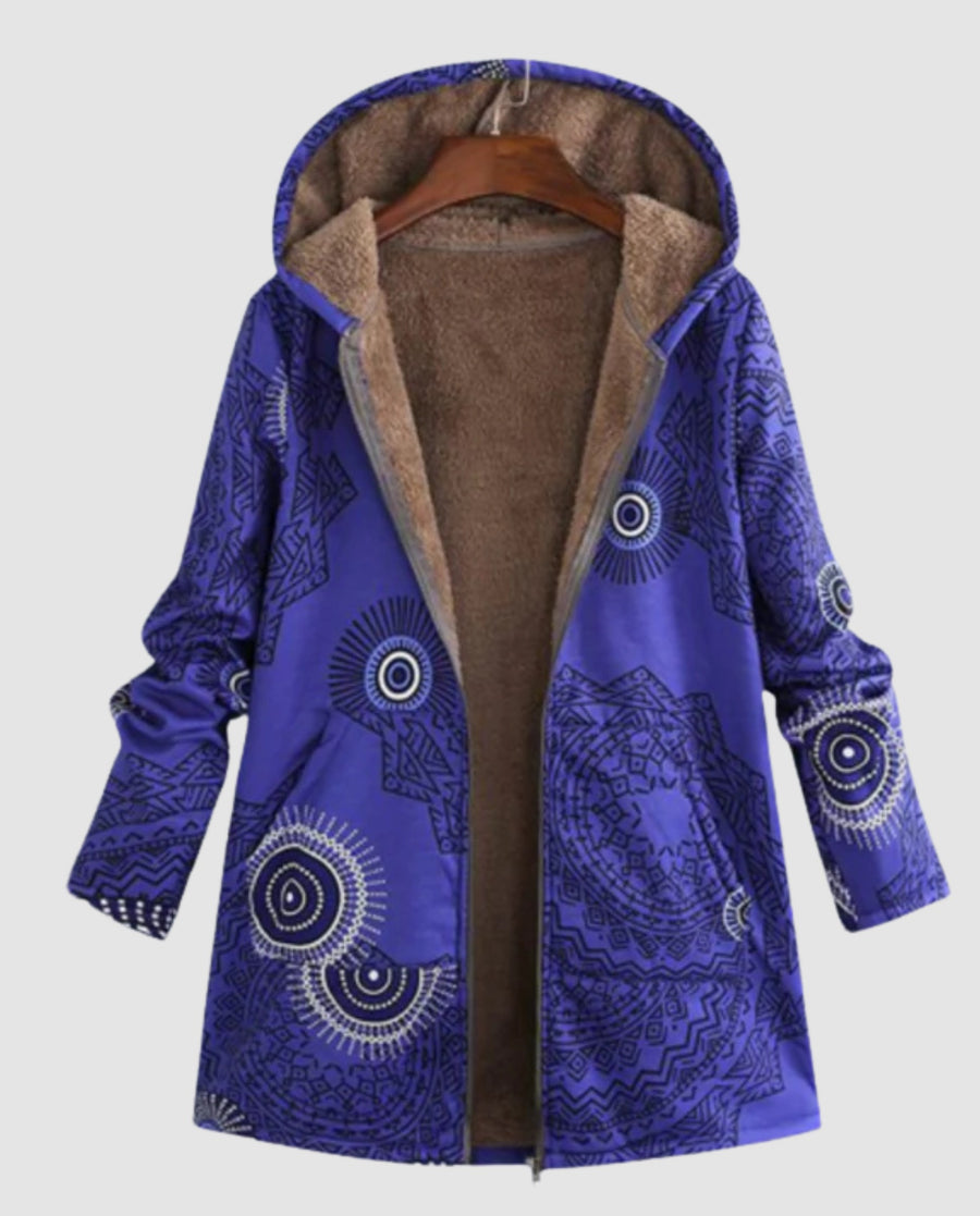 Penelope Jacket with Floral Print in Blue