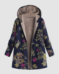 Penelope Jacket with Floral Print in Navy