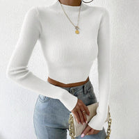 Penelope Knit Sweater with Stand Collar