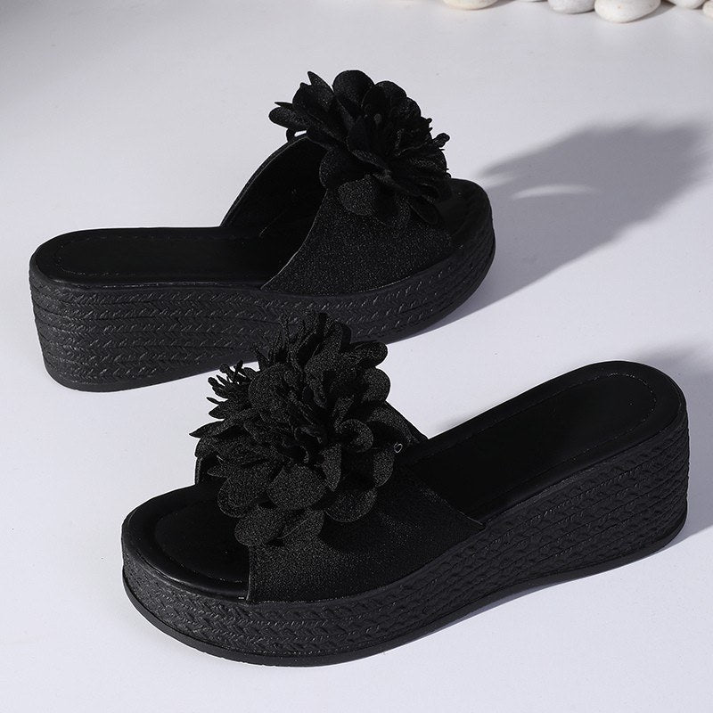 Penelope Platform Slide in Charcoal