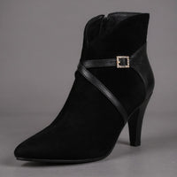 Penelope Pointed-Toe Ankle Boot in Charcoal