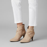 Penelope Pointed-Toe Ankle Boot in Khaki