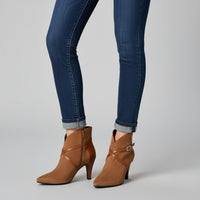 Penelope Pointed-Toe Ankle Boot in Sienna Brown