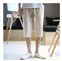 Pepijn Casual Linen Trousers with Elastic Waist and Pockets in Khaki