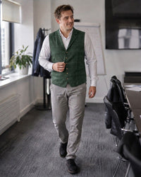 Pepijn Vest with Button Front in Dark Grey