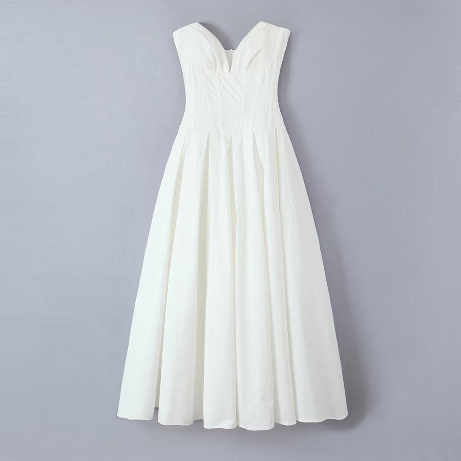 Perla Evening Dress in White