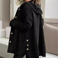 Perla Jacket with Hood in Black