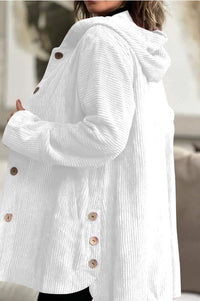 Perla Jacket with Hood in White