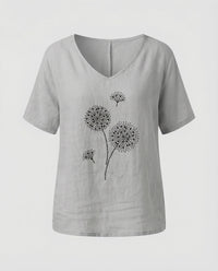 Perla Relaxed Linen Tunic in Grey