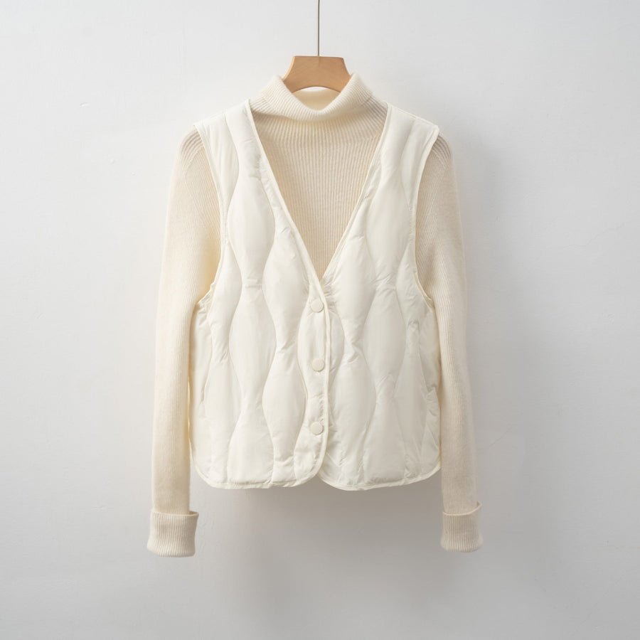 Perla Vest with Pockets in Beige