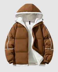 Persia Jacket with Hood in Brown