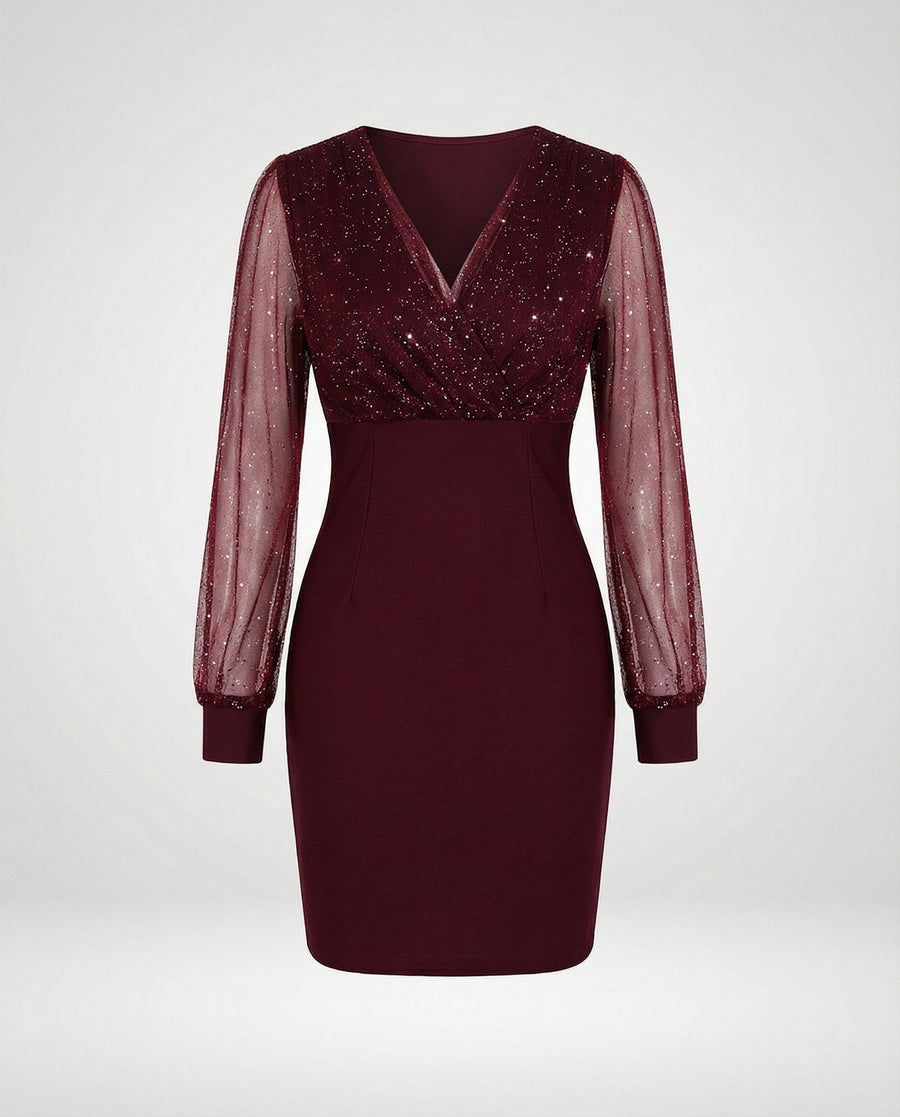 Petra Elegant Dress in Red