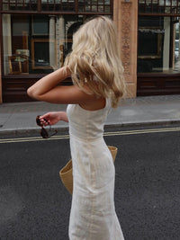 Petra Linen Dress with Sleeveless