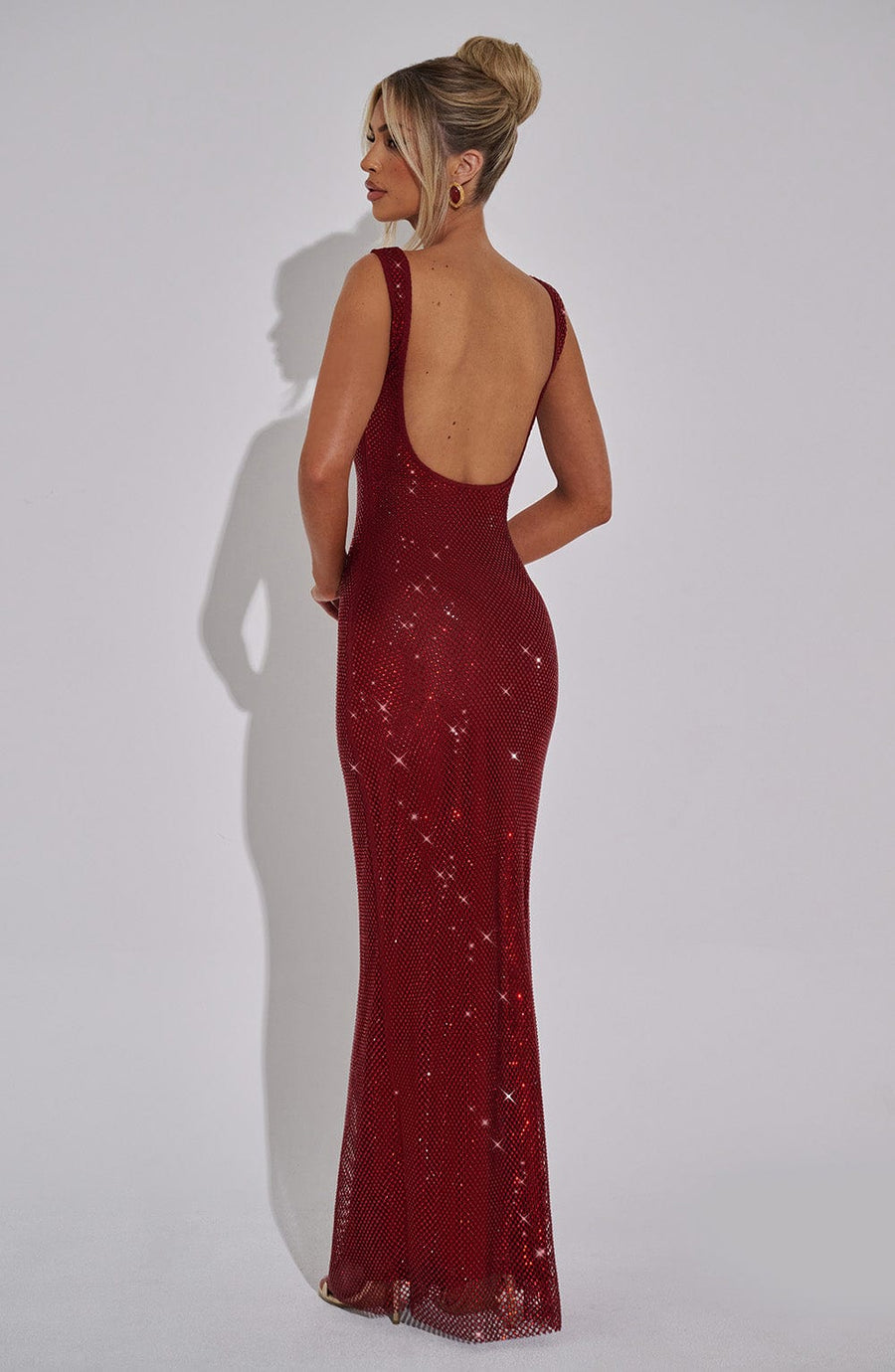 Enya Maxi Dress in Silver