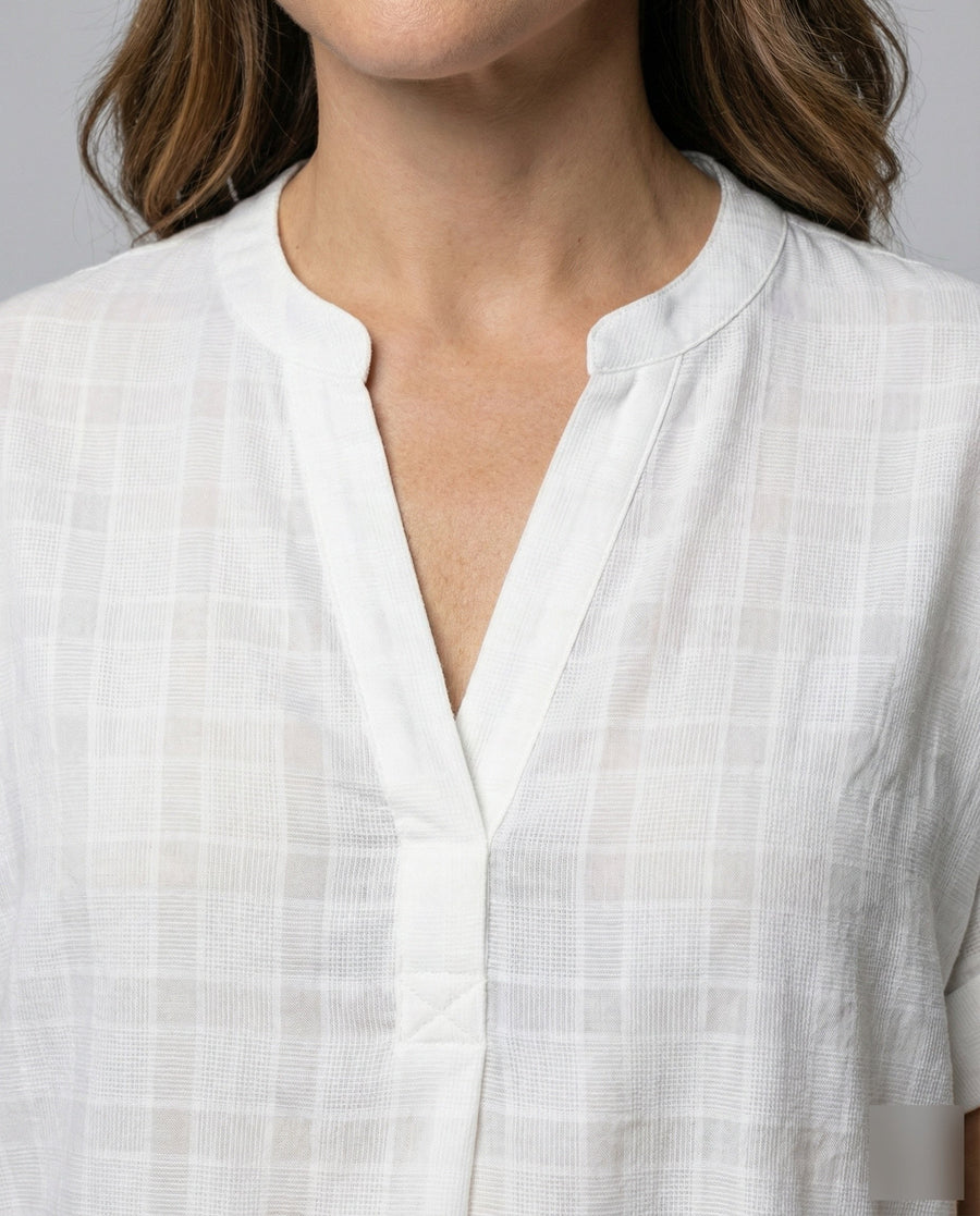 Phaedra Casual Linen Blouse with Oversized