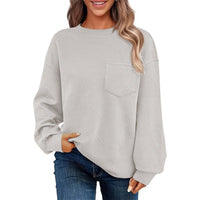 Phaedra Casual Sweater with Chest Pocket in White