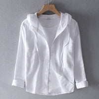 Phoebe Airy Linen Blouse in White