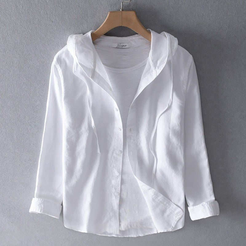 Phoebe Airy Linen Blouse in White