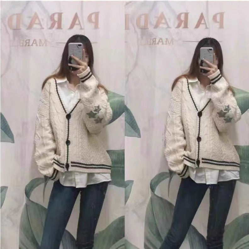 Phoebe Knit Cardigan with Oversized