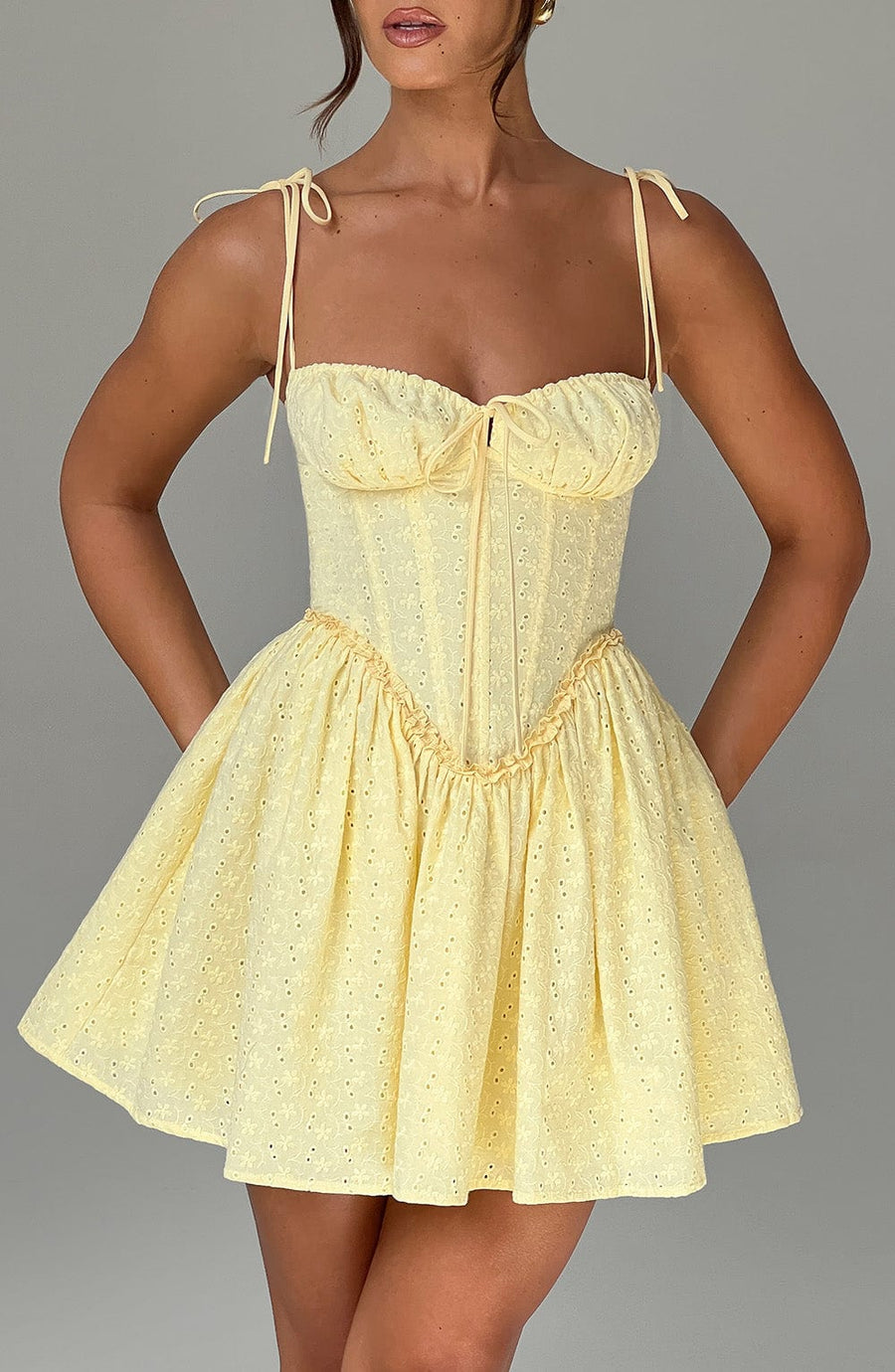 Amanda Mini Dress – Lemon