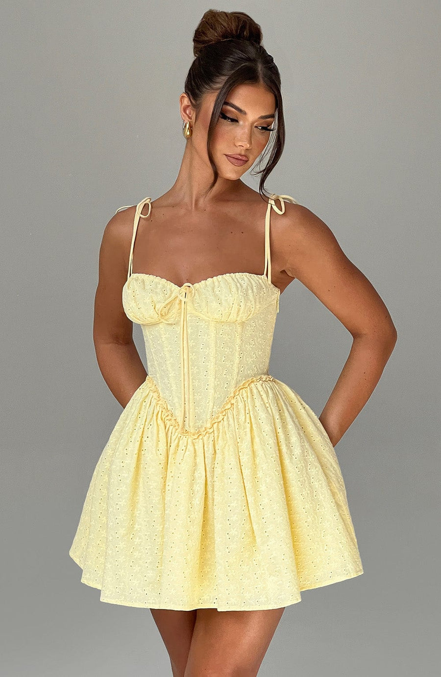 Amanda Mini Dress – Lemon
