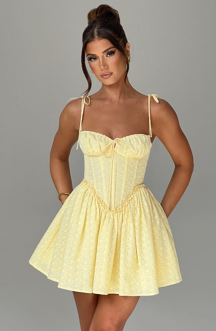 Amanda Mini Dress – Lemon