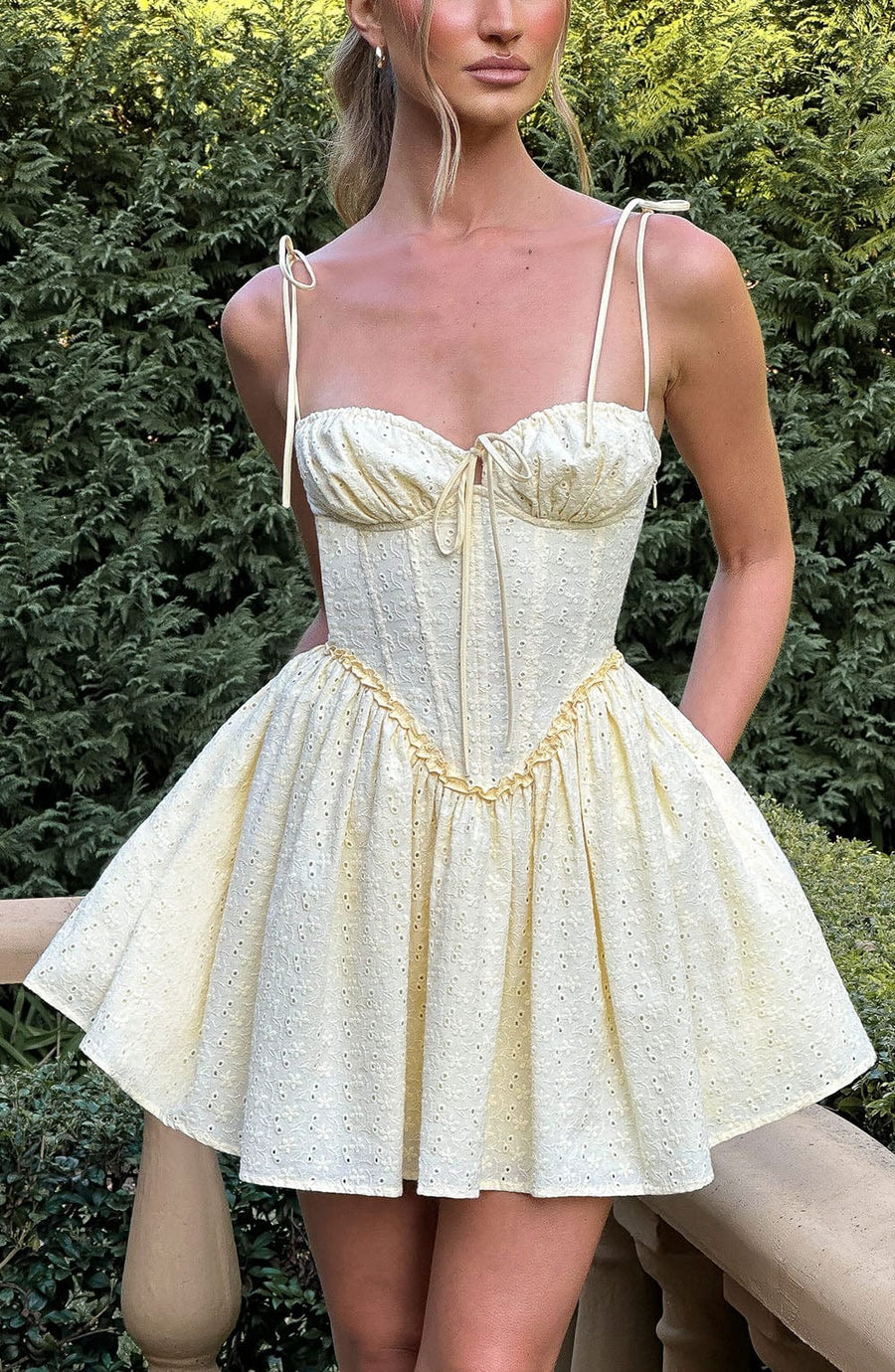 Amanda Mini Dress – Lemon