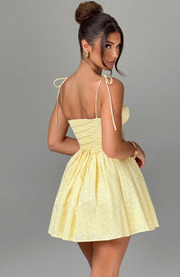 Amanda Mini Dress – Lemon