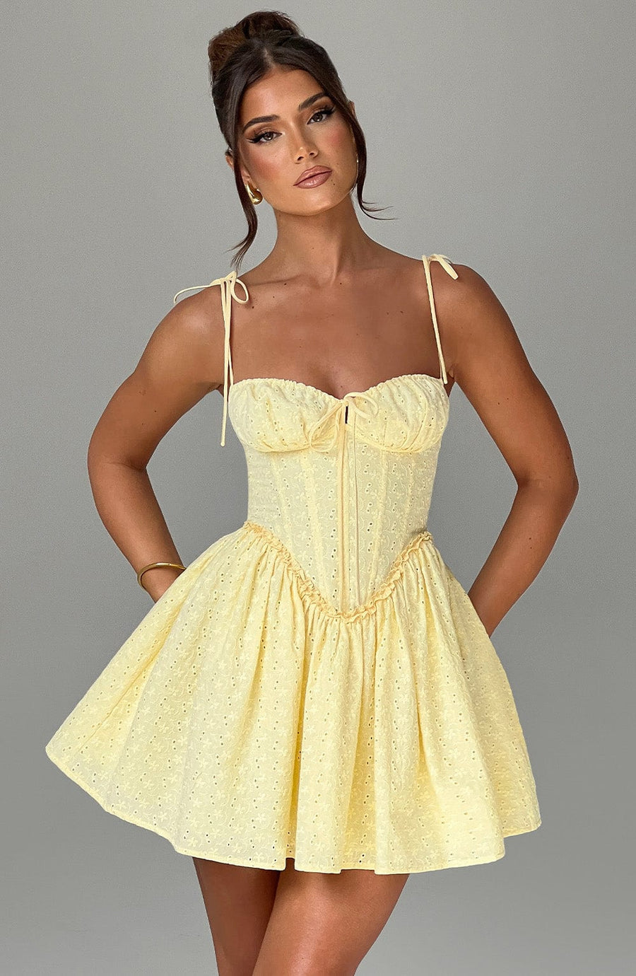Amanda Mini Dress – Lemon