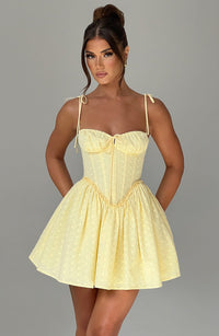 Amanda Mini Dress – Lemon