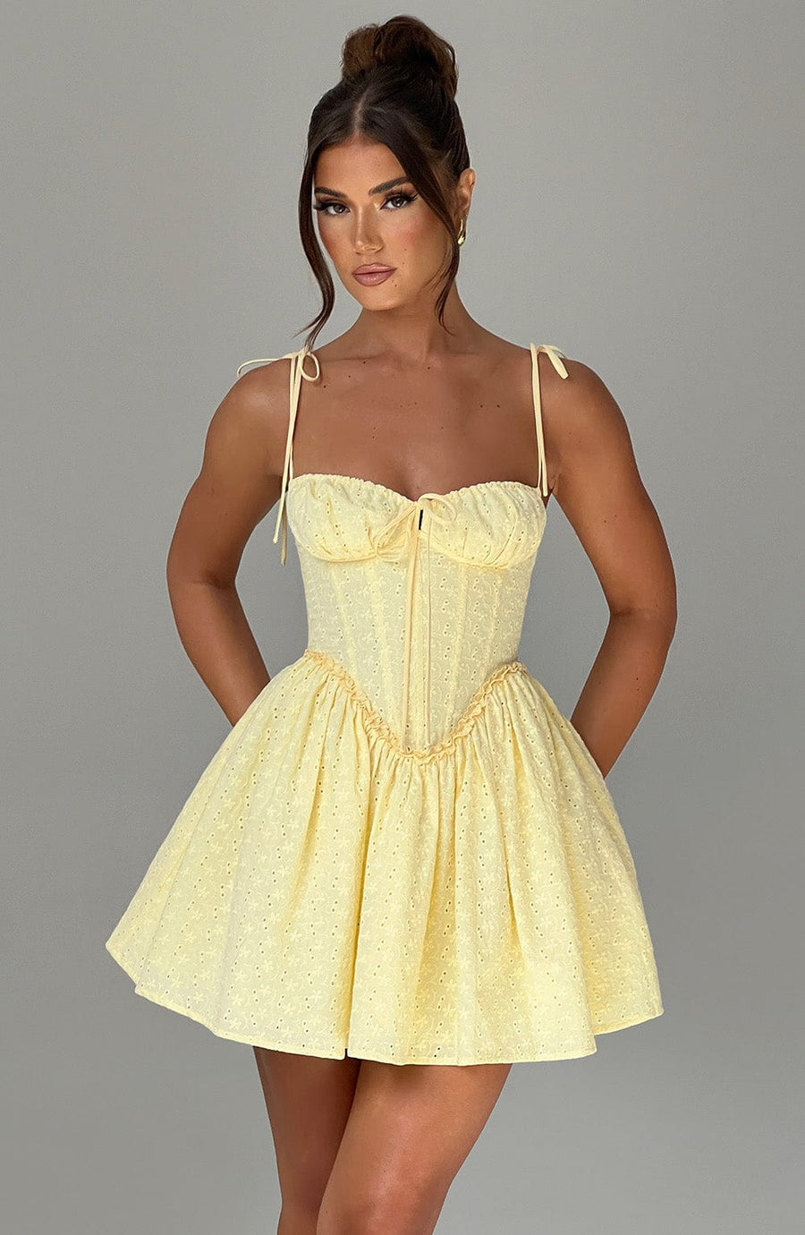Amanda Mini Dress – Lemon