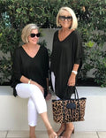 Pia Casual Top with V-Neck