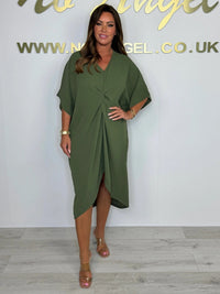 Pia Dress in Olive Green
