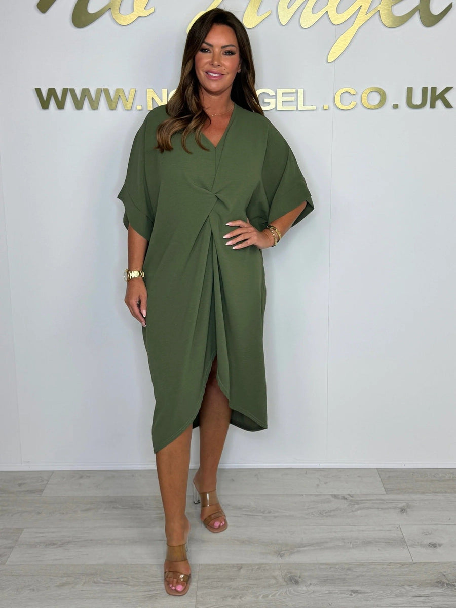 Pia Dress in Olive Green