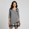 Pia Dress with Checked