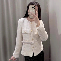 Pia Elegant Jacket with Button Front and Pockets