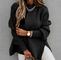 Pia Elegant Knit Sweater in Black
