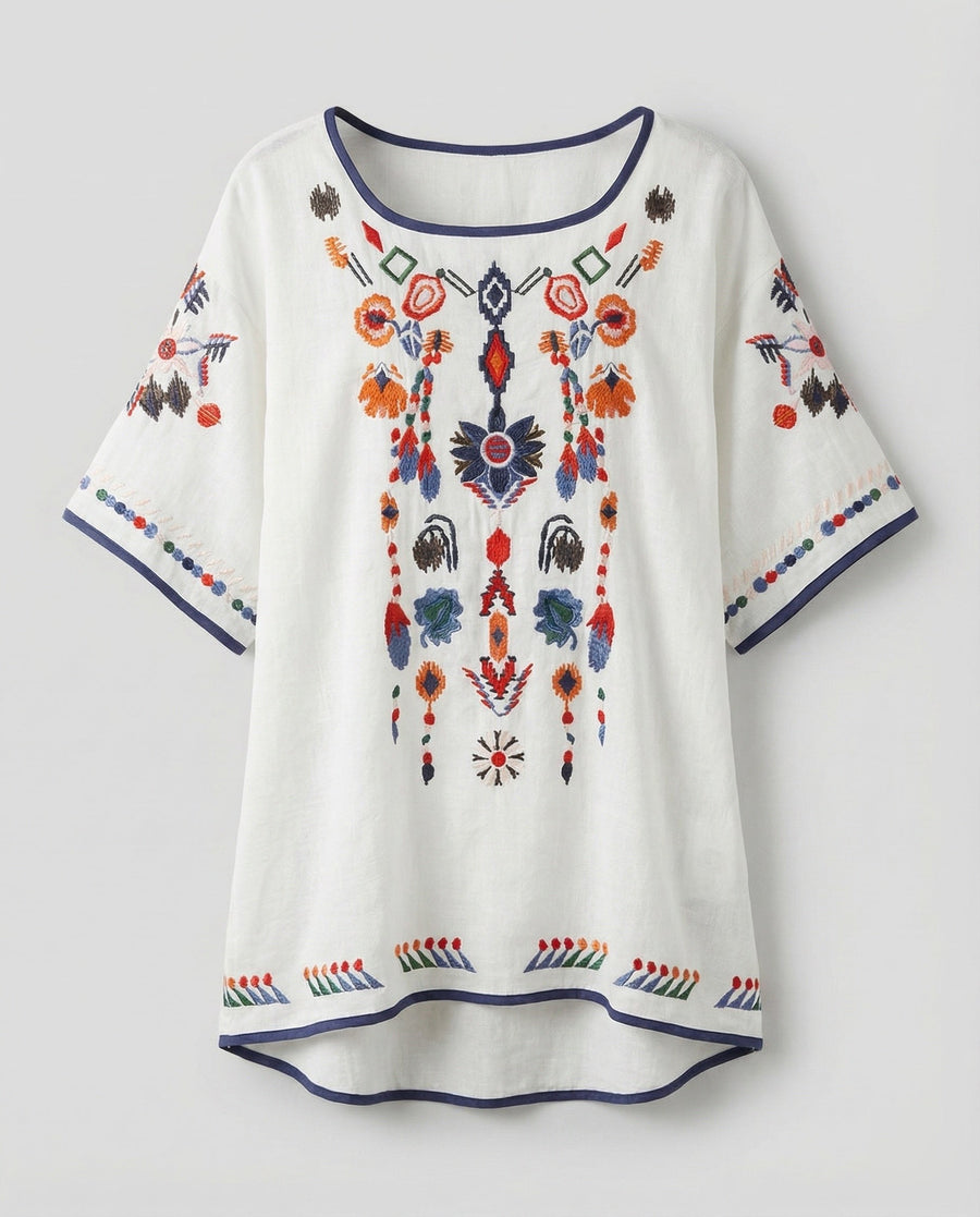 Pia Linen Shirt in White