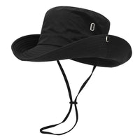 Pia™ Women's Outdoor Travel Sun Hat Summer UV Protection Wide Brim Panama Safari Hunting Hiking Bucket Hat Mesh Fisherman Hat in black