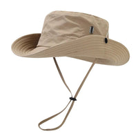 Pia™ Women's Outdoor Travel Sun Hat Summer UV Protection Wide Brim Panama Safari Hunting Hiking Bucket Hat Mesh Fisherman Hat in Khaki