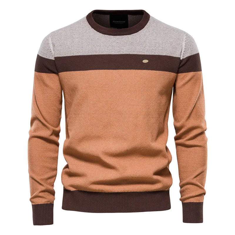 Pierrick | Men's Colourblock Crew Neck Sweater